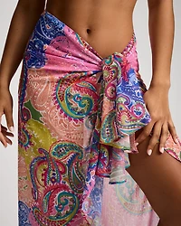 Bleu Rod Beattie La Vida Bohemia Chiffon Ruffle Sarong Swim Cover-Up