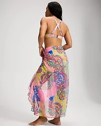 Bleu Rod Beattie La Vida Bohemia Chiffon Ruffle Sarong Swim Cover-Up