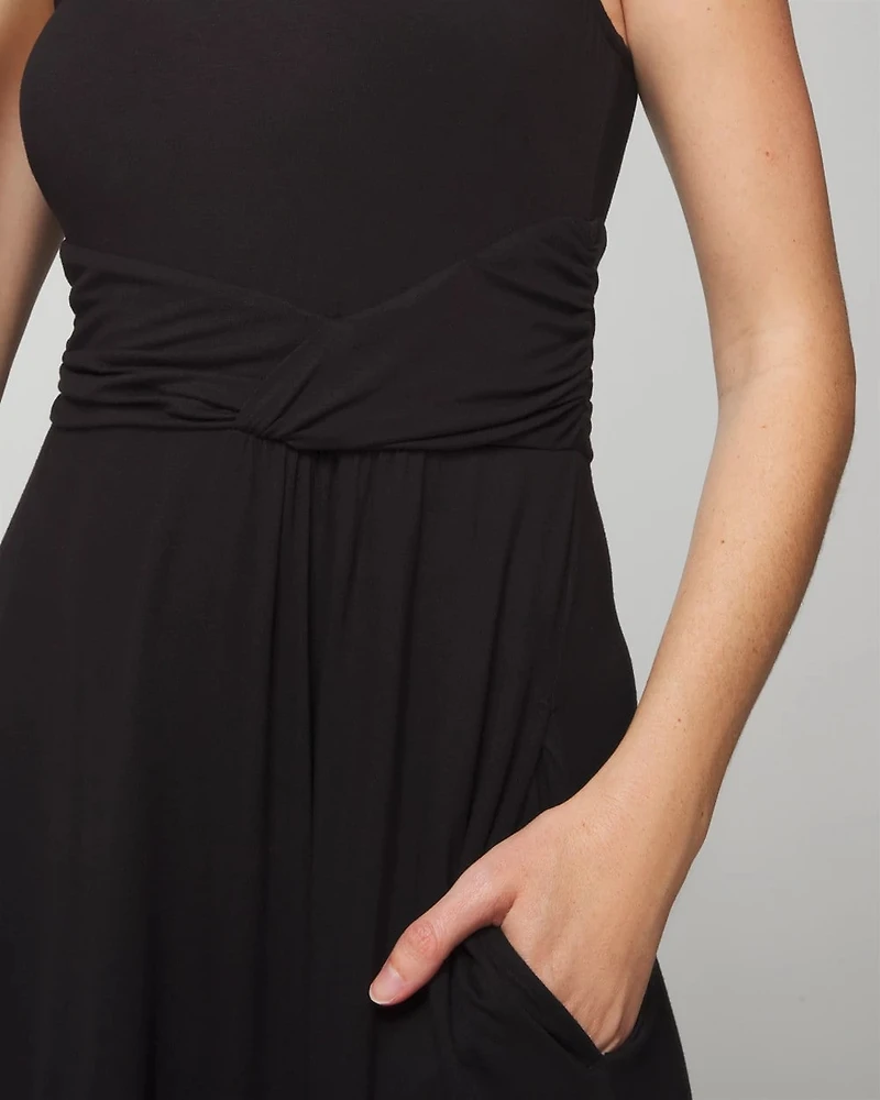 Draped Empire Short Bra Dress