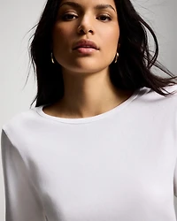 Cotton-Blend Long Sleeve Tee