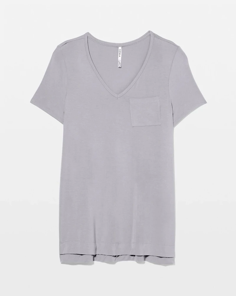 Short Sleeve Pajama Tunic Tee