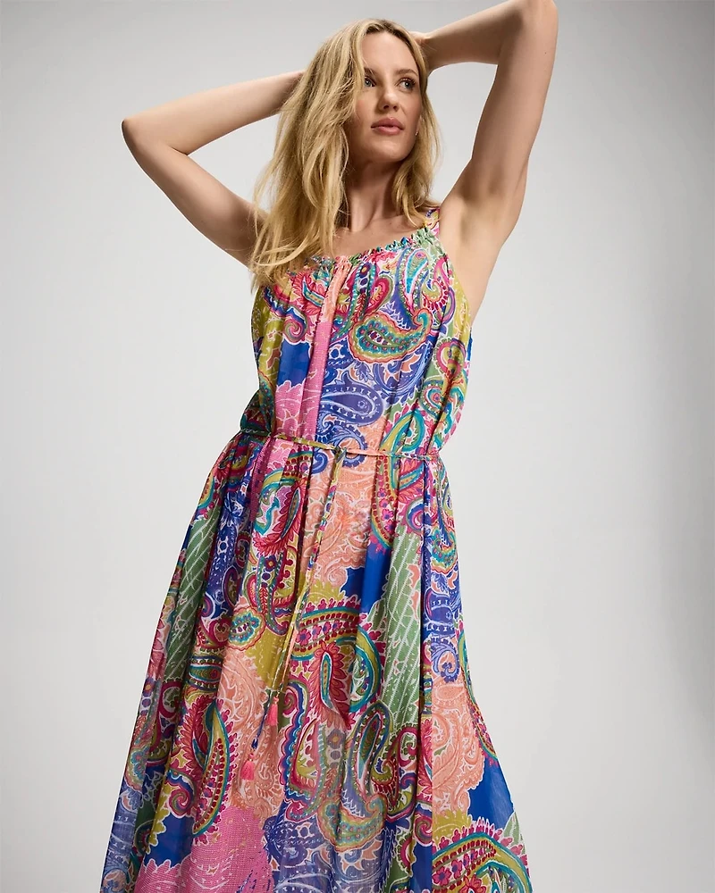 Bleu Rod Beattie La Vida Bohemia Shirred Swim Cover-Up Dress