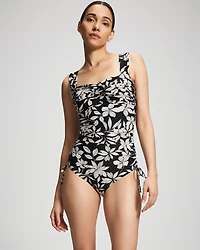 Shirred One-Piece Swimsuit