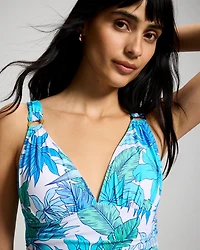 Riviera Retreat Ring Tankini Swim Top