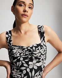 Shirred One-Piece Swimsuit