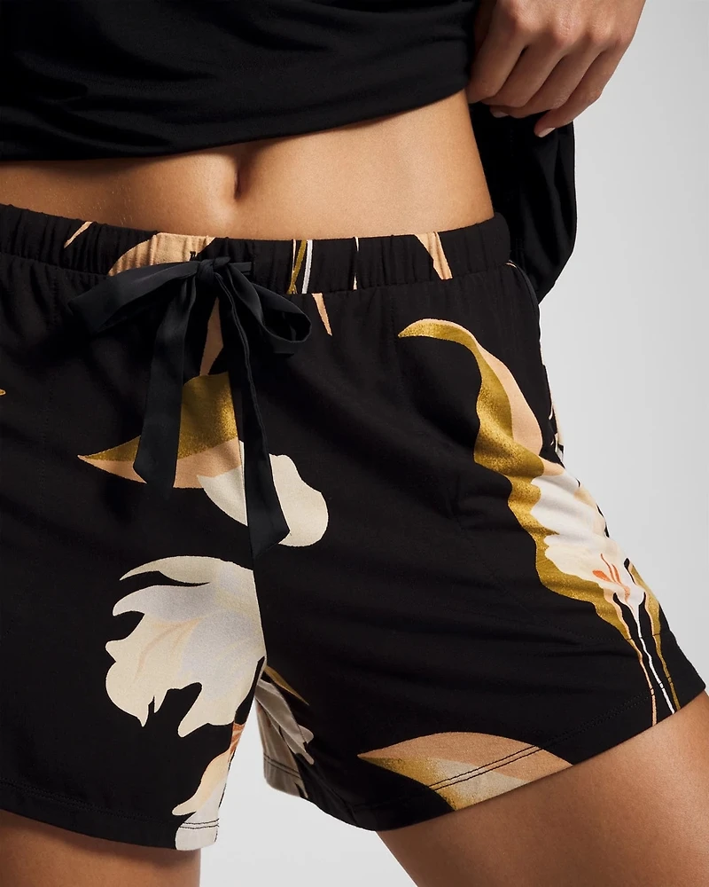 Satin Trim Pajama Short