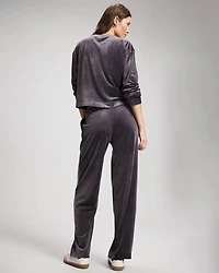 Velour Straight Leg Pants