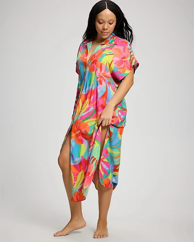 Bellissimo Botanica Rayon Pleated Dress