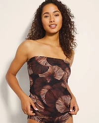 Shirred Bandeau Tankini