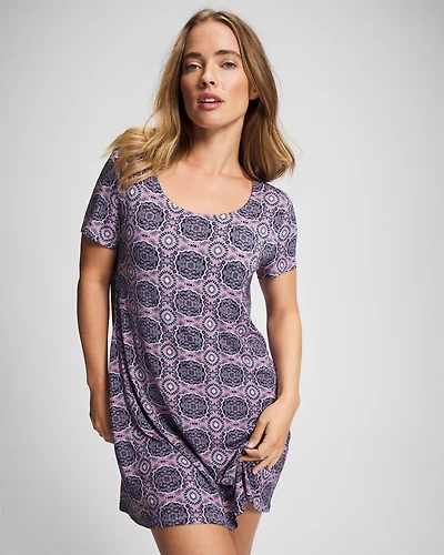 Short Sleeve Scoop Neck Sleepshirt