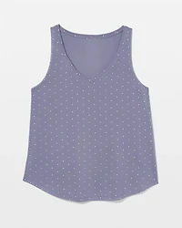 Printed V-Neck Pajama Tank