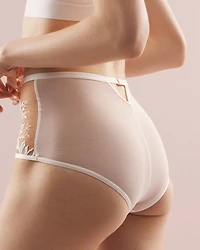 Framed Embroidery High-Waisted Cheeky Panty