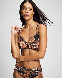 Moody Blooms Draped Bikini Top