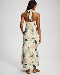 Twist-Front Halter Maxi Bra Dress