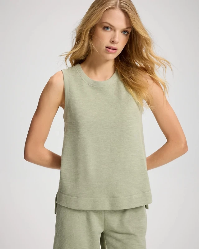 Slub French Terry Crew Neck Tank