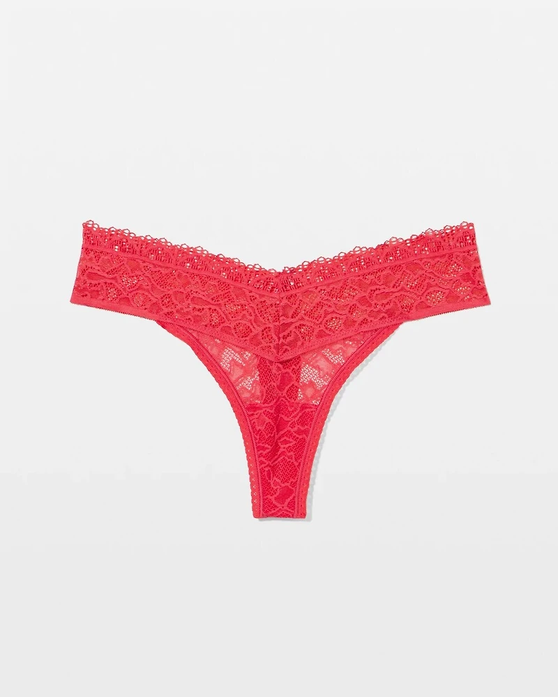 Thong Panty with Enchanting Lace