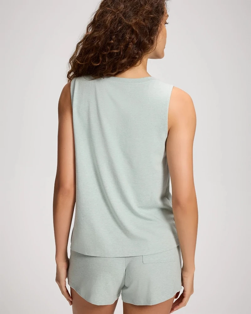 Scoop Neck Relaxed Fit Pajama Tank