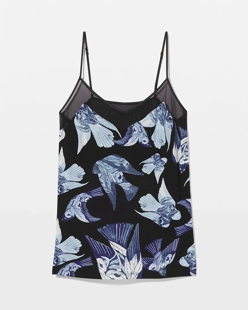 Mesh Trim Pajama Cami