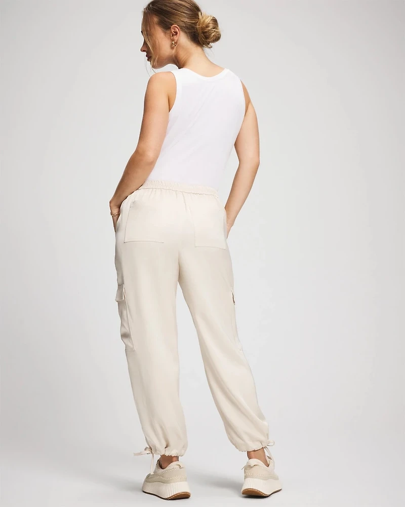 Satin Relaxed Cargo Pant