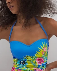 Let's Get Away Shirred Bandeau One Piece