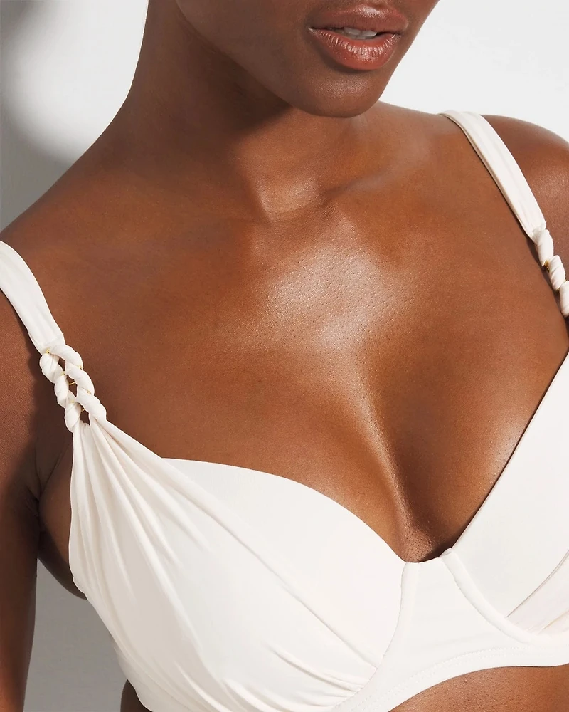 Ring Master Draped Underwire Swim Top