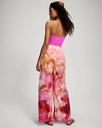 Cotton Voile Wide Leg Relaxed Pants