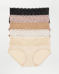 Hipster Panty with Super Soft Enchanting Lace 5 pack