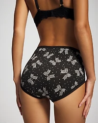 Cotton Brief Panty with Lace Trim