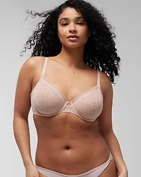 Soma Unlined Perfect Coverage Bra with Stretch Lace