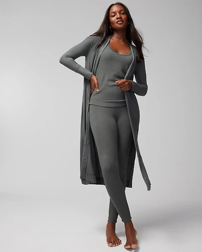 Long Ribbed Pajama Cardigan