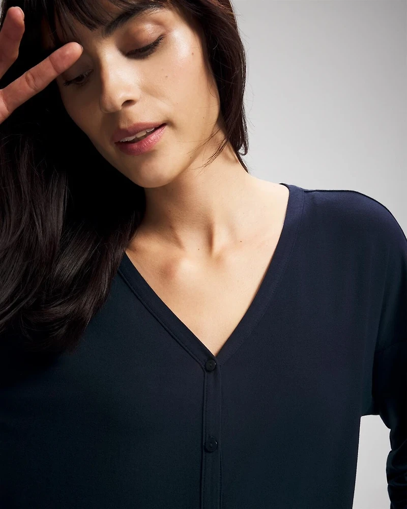 Button-Up Pajama Top