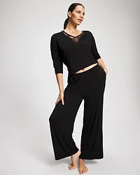 Lace Relaxed Wide Leg Pajama Pant