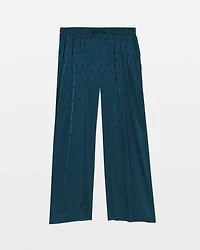 Jacquard Dot Satin Relaxed Pant