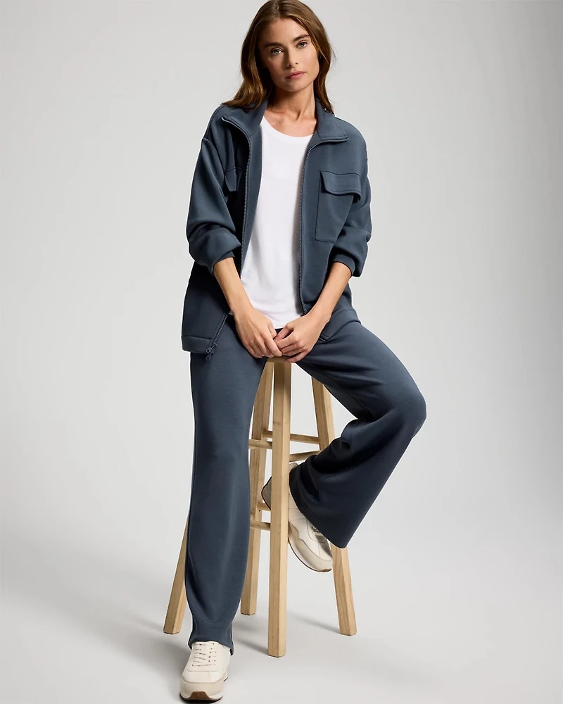 Modern Modal Funnel Neck Cinch Jacket