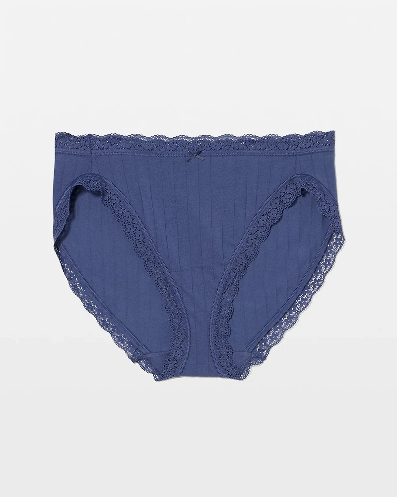Cotton Rib High-Leg Panty