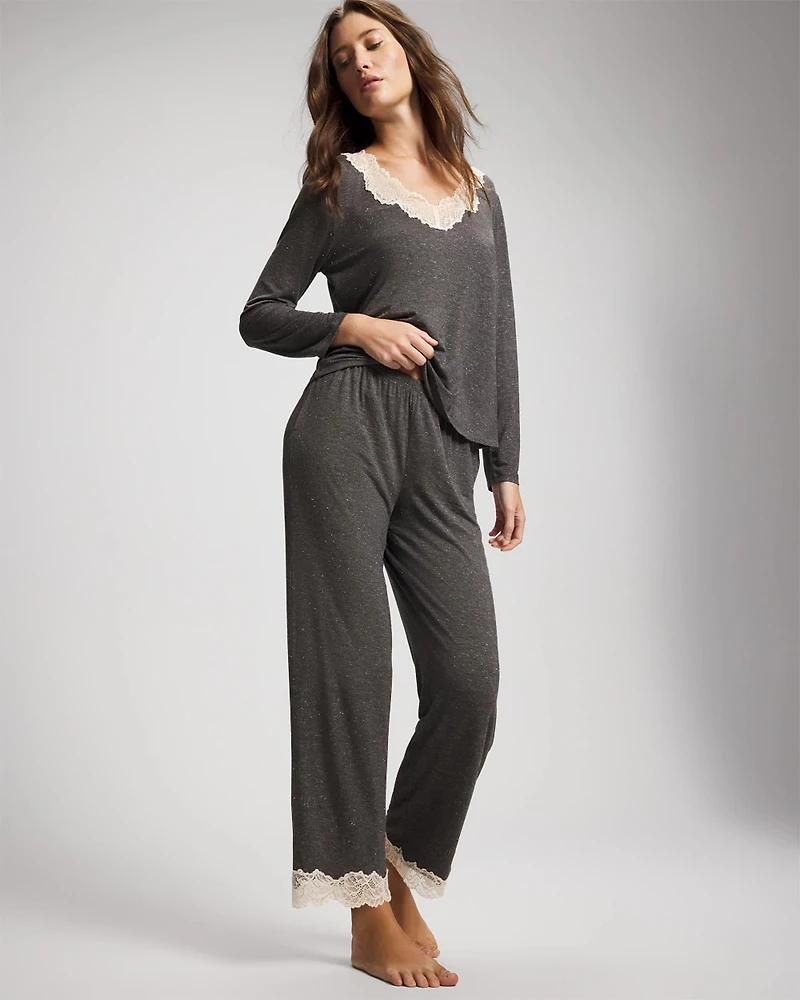 Lace Trim Pajama Pant