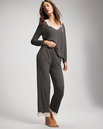 Lace Trim Pajama Pant