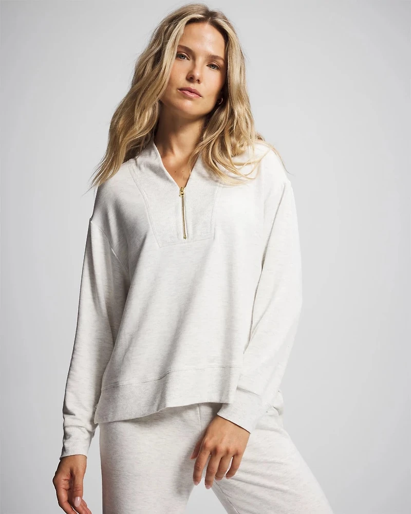 Ultrasoft Fleece Quarter Zip Sweatshirt