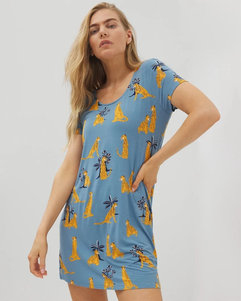 Short Sleeve Scoop Neck Sleepshirt