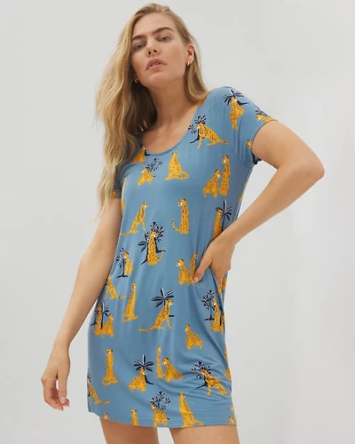 Short Sleeve Scoop Neck Sleepshirt
