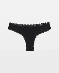 Cotton Rib Thong Panty
