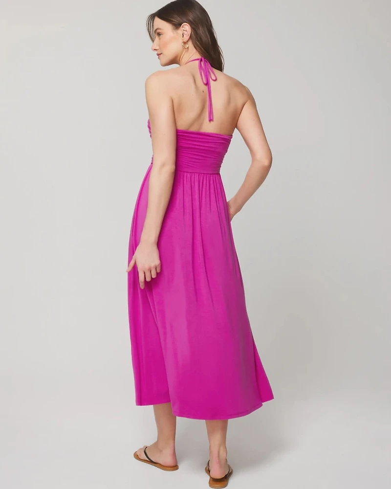 Halter Tie Midi Bra Dress