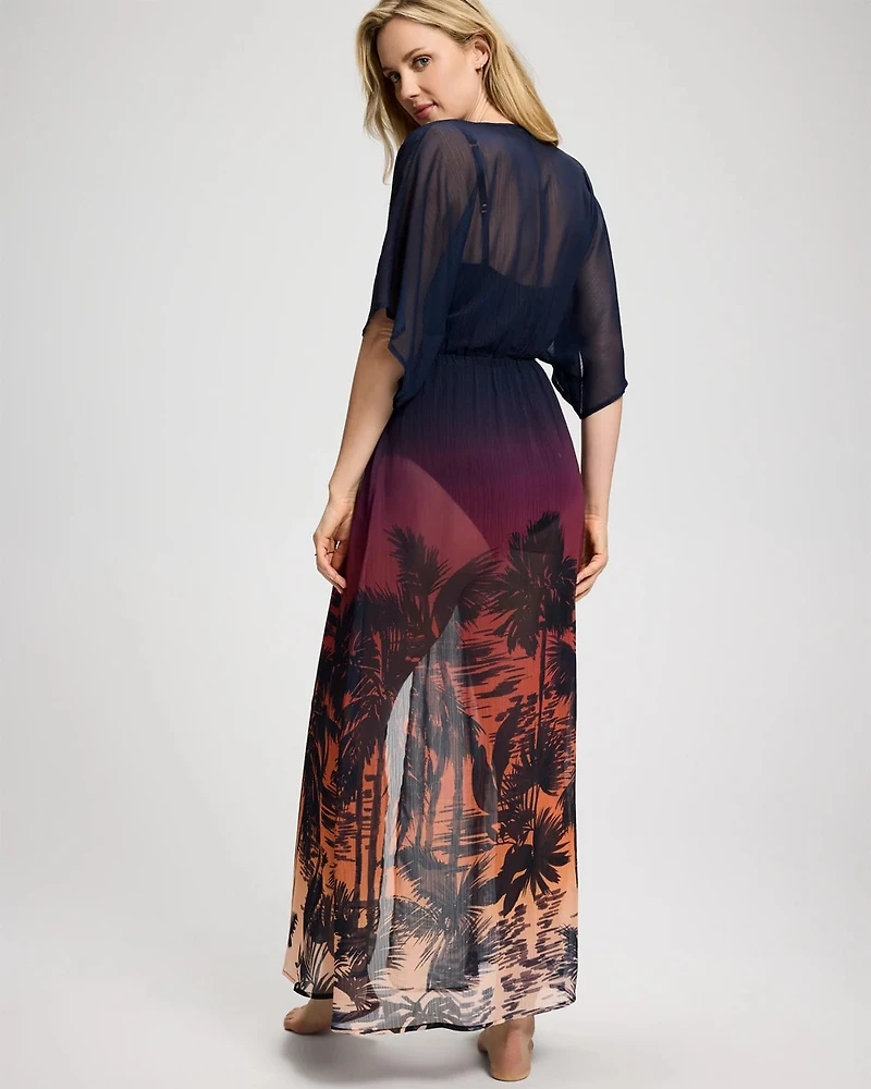 Bleu Rod Beattie La Caleta Sunset Chiffon Cover-Up Dress