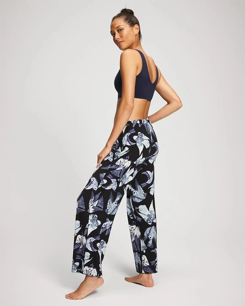 Satin Trim Pajama Pant