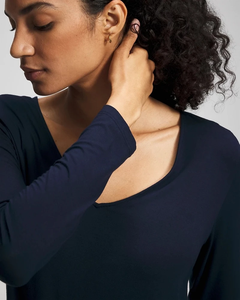 Long-Sleeve Pajama Top