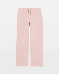 Solid Piped Pajama Pant