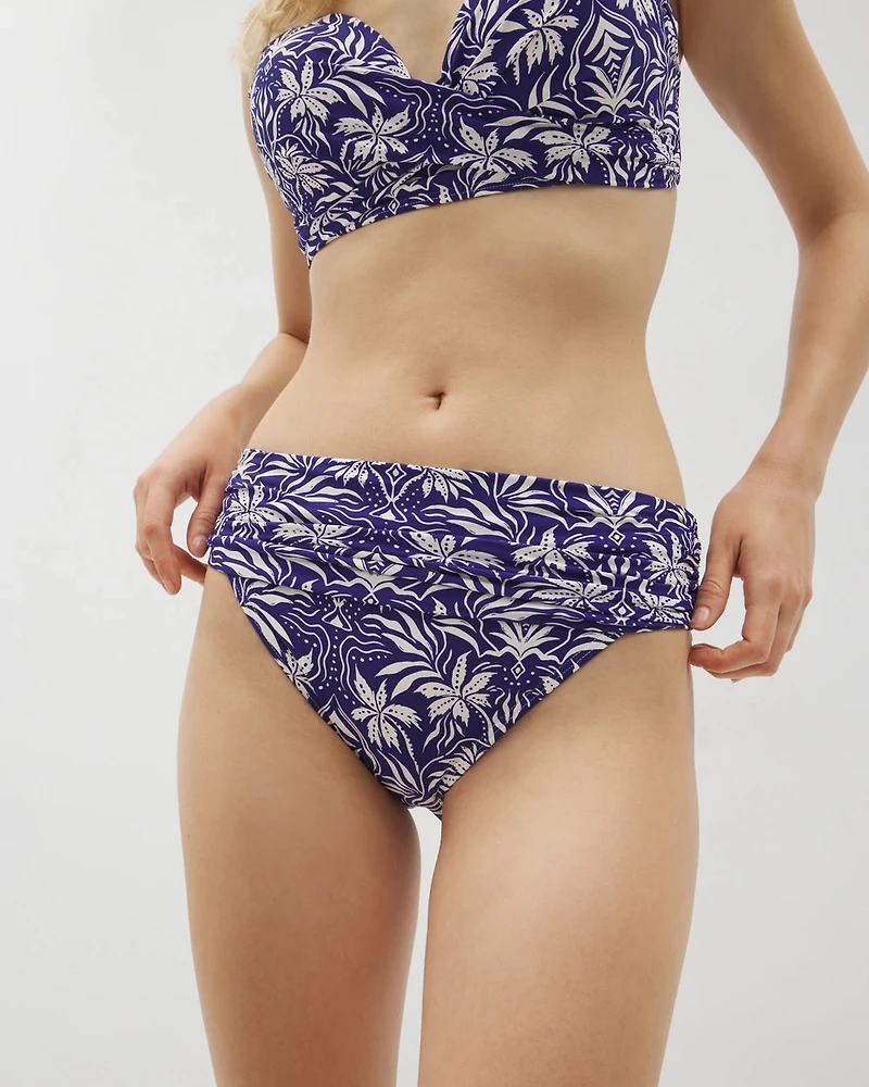 Ruched High-Waist Bikini Bottom