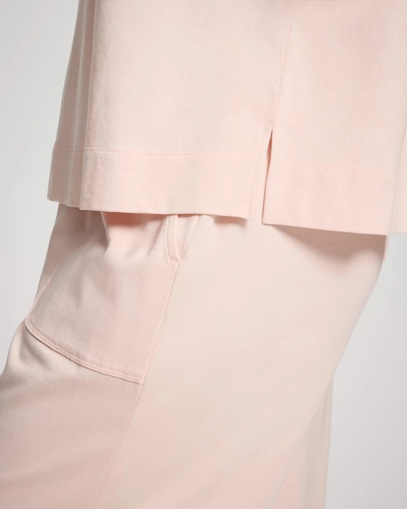 Relaxed V-Neck Short Sleeve Pajama Tee