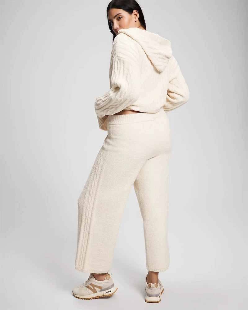 Cable Knit Plush Ankle Pant