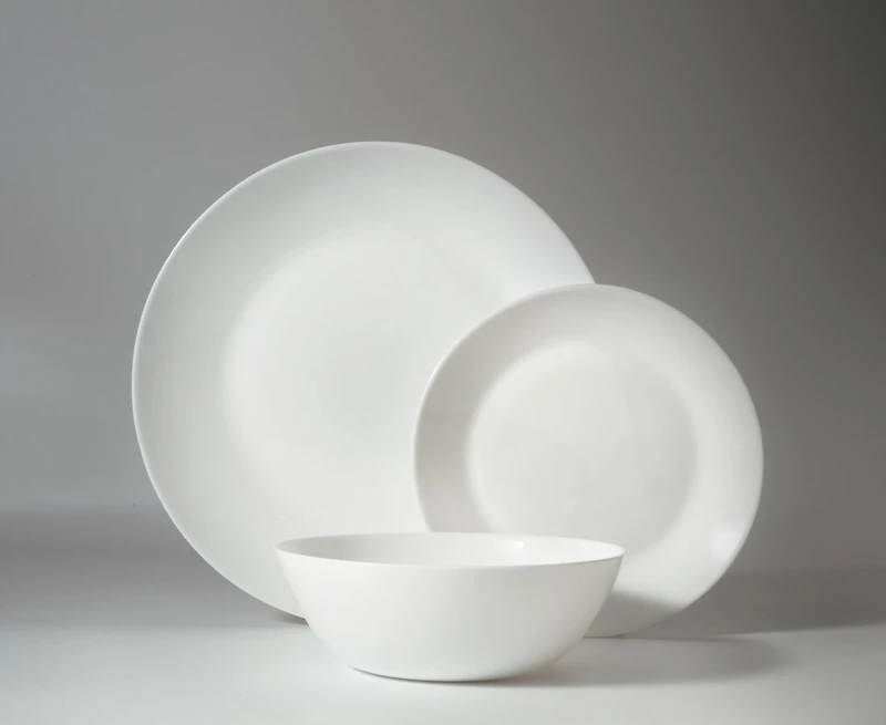 Ensemble de vaisselle Aura 12 pièces en opaline